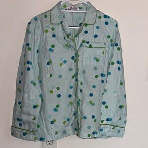 Victoria’s💙Secret Polka Dots 100% Cotton 2-piece Flannel Pajama Set, Size Medium